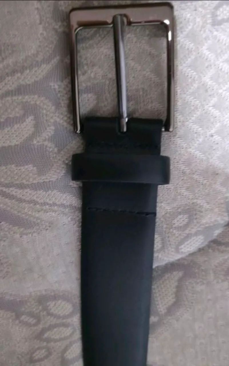 cinto pegada couro preto 95/100