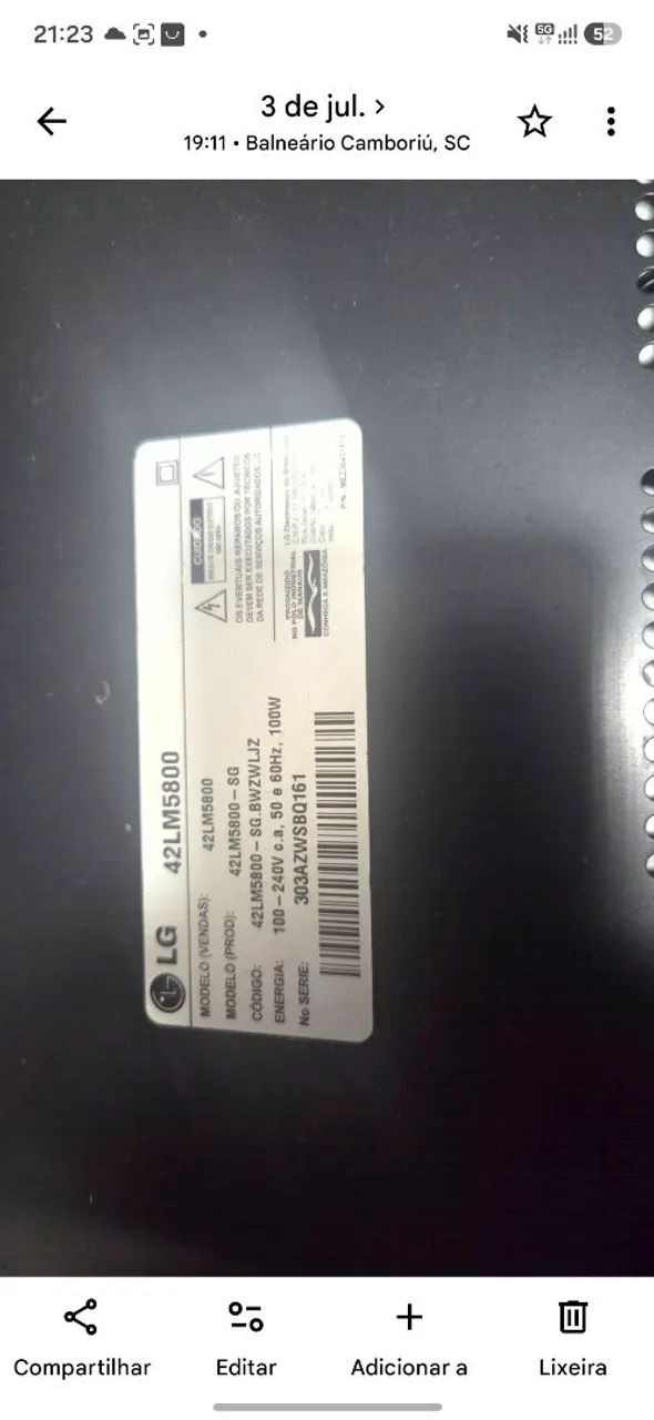 PLACA TV LG 42LM5800 - Foto 4