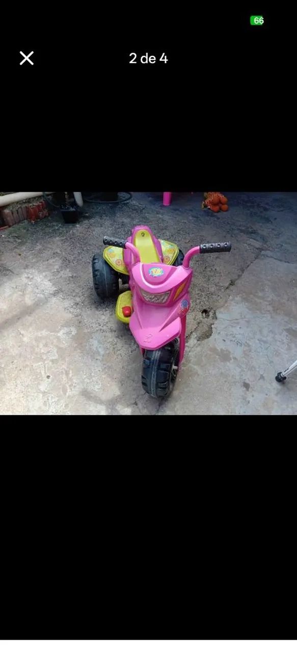 Moto elétrica infantil rosa  - Foto 2
