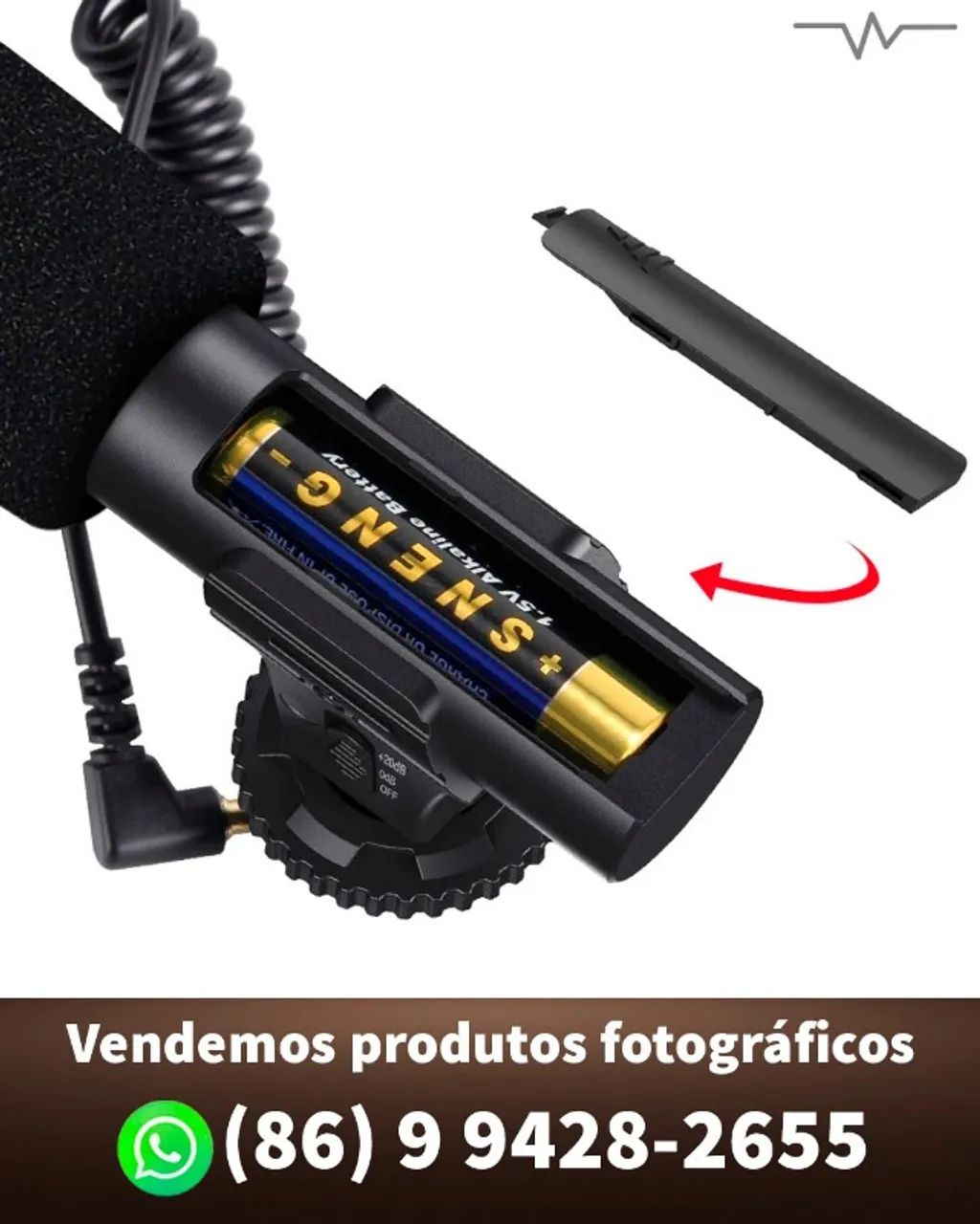 Microfone para celular e câmeras (novo) - Foto 3