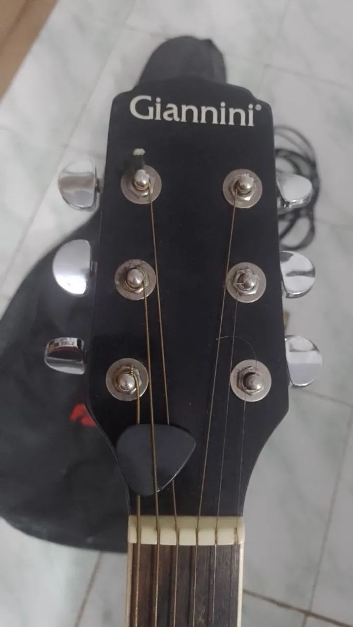 Violão elétrico Gianini com capa e Cabo  - Foto 3