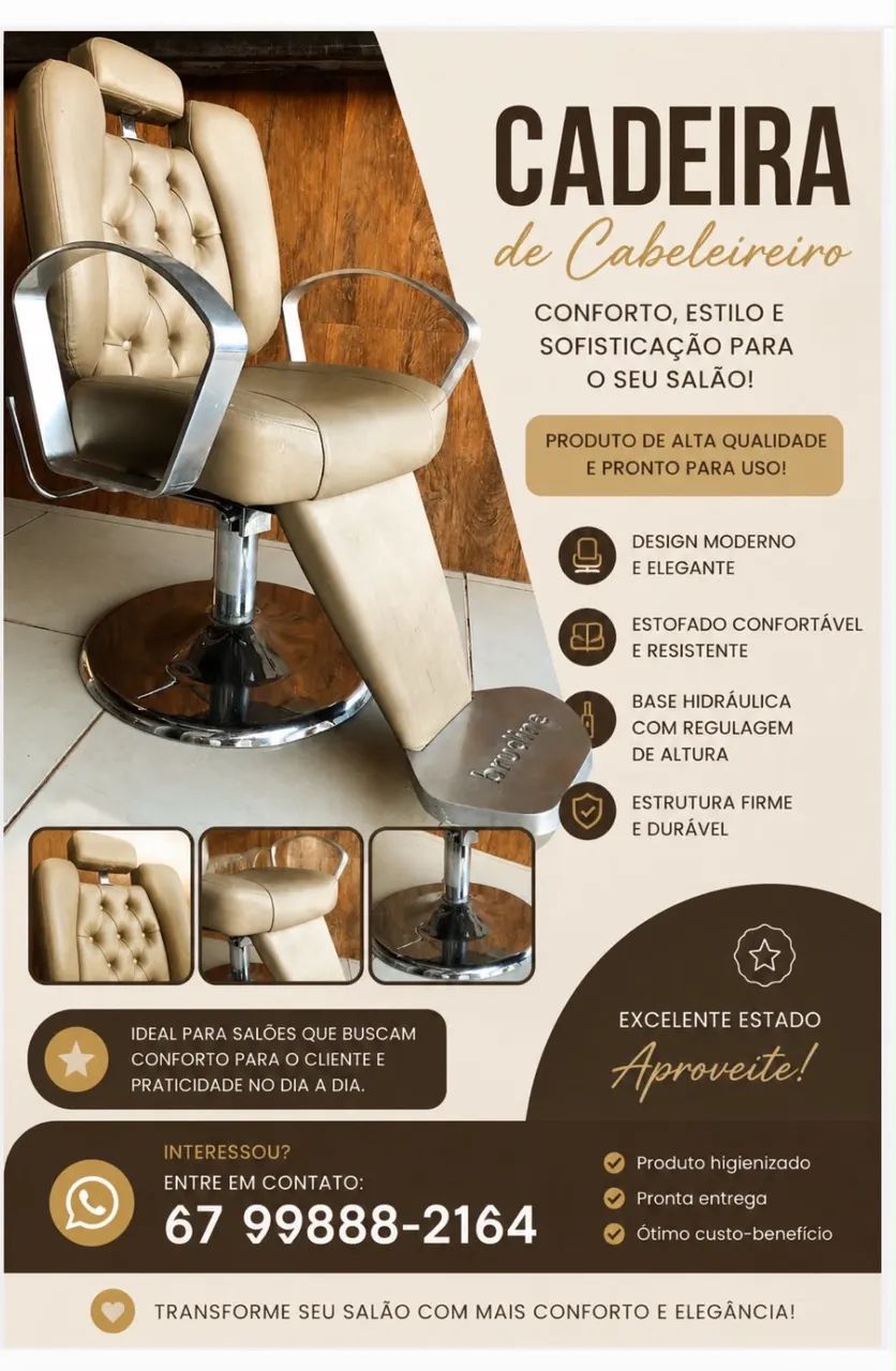 VENDO CADEIRA PARA SALÃO  - Foto 2