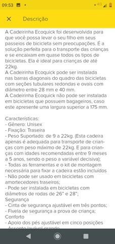 Cadeirinha Traseira para bike polisport - Foto 4