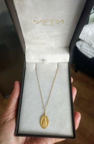 Gargantilha em ouro 18k com pingente também em ouro 18k - Foto 5