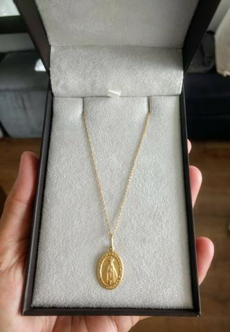 Gargantilha em ouro 18k com pingente também em ouro 18k - Foto 4