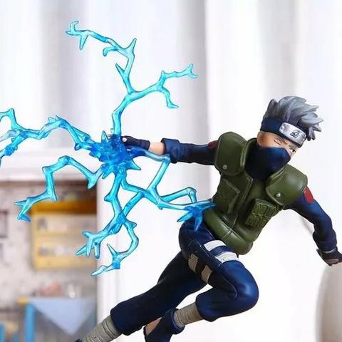 Action Figure Boneco Kakashi Sasuke Naruto Chidori Coleção Enfeite - Foto 3
