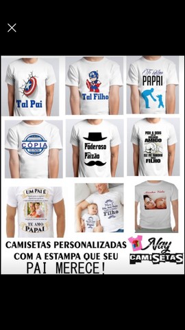 Promoção Camisetas Dia dos pais - kit  39,99