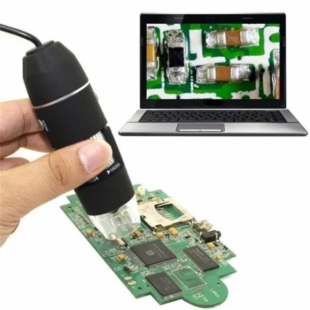 Microscópio Digital UBS 1000x Câmera 8 Leds 