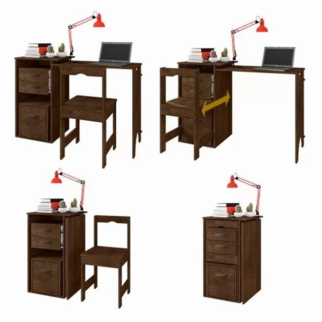 Mesa Office 1Cadeira e 3 Gavetas Framar SR - Foto 2