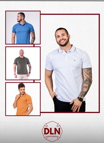 Gola Polo Algodão Masculina 