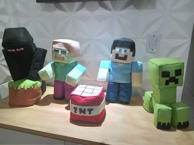 Creeper Minecraft em feltro