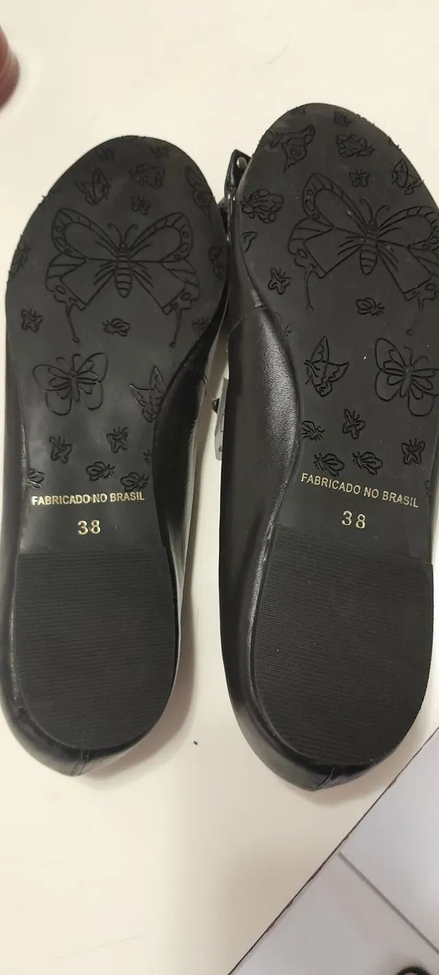 Sapatilha Satinatto Preta tam 38 - Foto 6