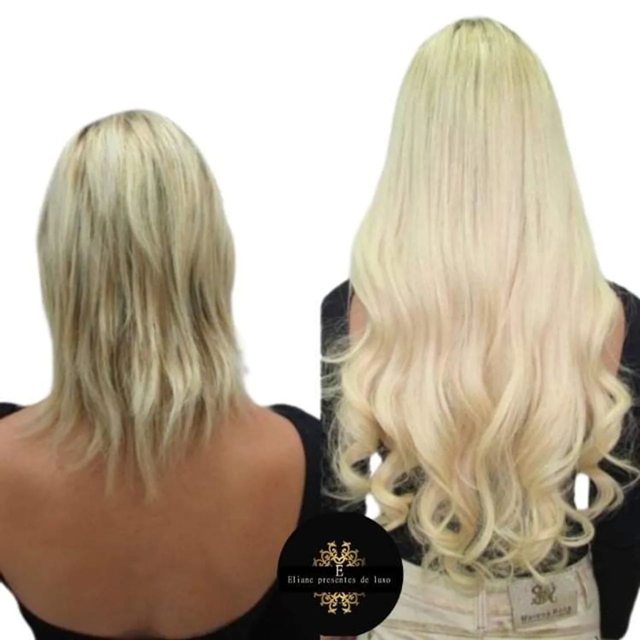 3 telas de cabelo bio humano claríssimo .