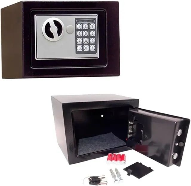 Cofre Eletrônico Digital de Segurança Senha e Chave 17x23x23cm - Fazemos Entregas! - Foto 2
