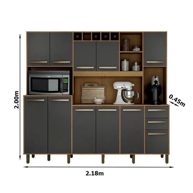 Armário Cozinha Completa Petra rf65 - Foto 4