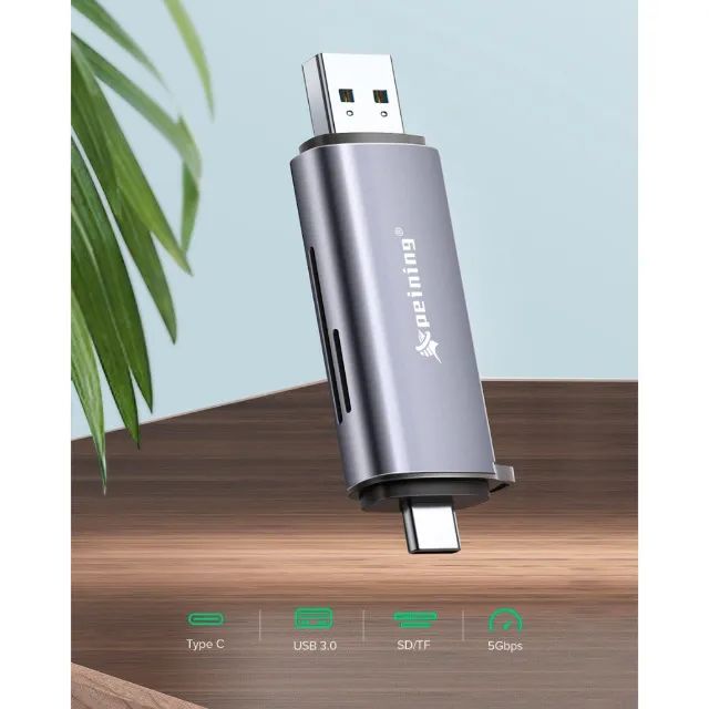 Adaptador USB-C/USB-A Para Leitor De Cartão SD/TF PEI-CT11 - Foto 3