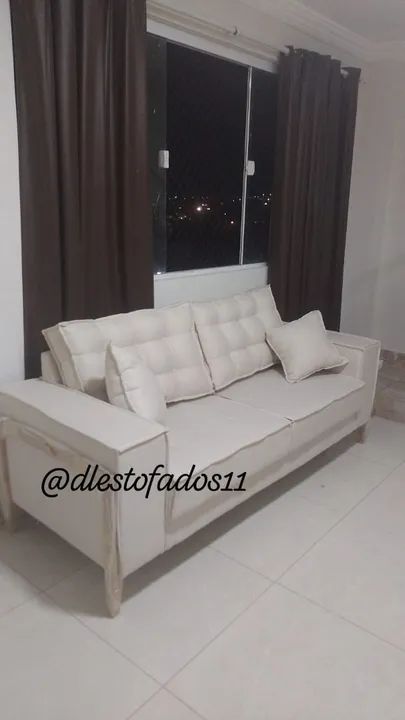 Sofá Retrô Bege - Novo - Perfeito para sua Sala! - Foto 3
