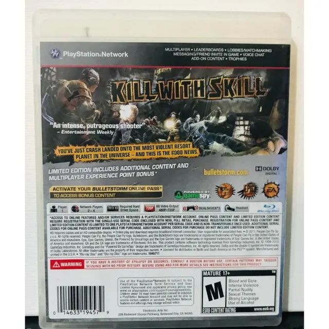 Jogo Bulletztorm -Limited Edition - PS3. SEMINOVA. - Foto 2