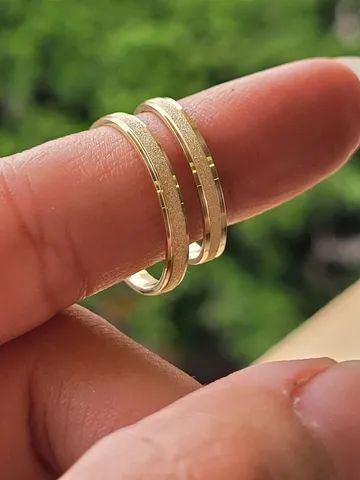 Par de Aliança ouro  18k 3mm feito sob encomenda 