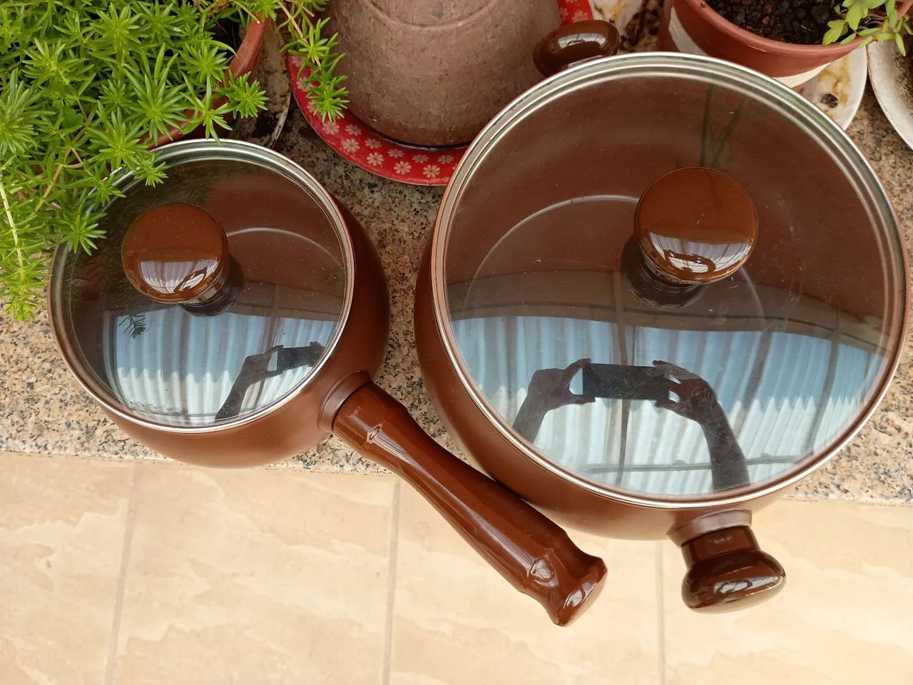 Conjunto de Panelas com Tampa - 2 Peças