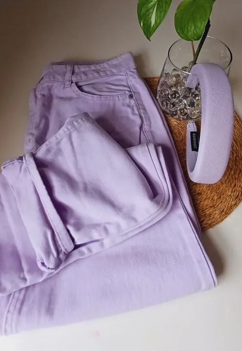Calça Mom 42 + Tiara lilas novos  - Foto 5
