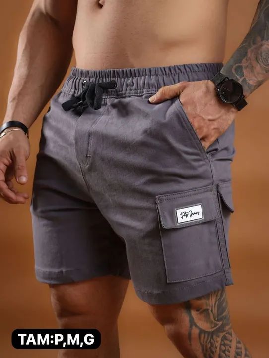 Shorts Masculino Preto creme bermuda mauricinho CARGO alto padrão de conforto  - Foto 6