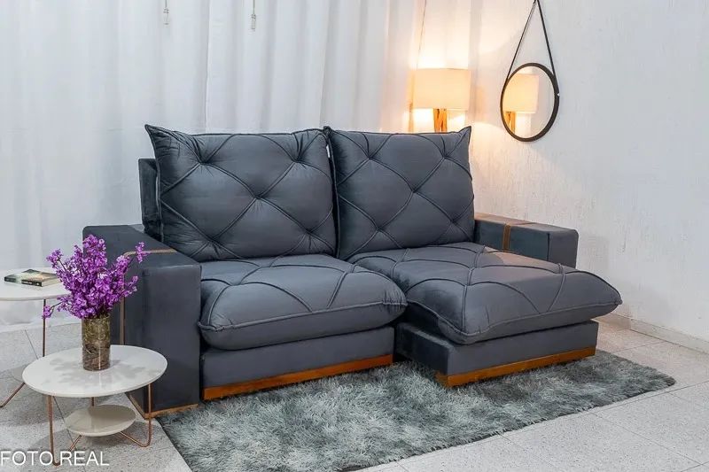 Sofá Retrátil Reclinável 2.50m Vênus D33 e Molas Ensacadas rf654 - Foto 2