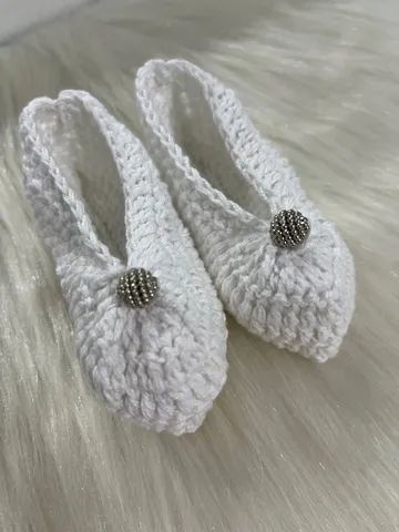 Sapatinho de bebê em crochê  - Foto 3