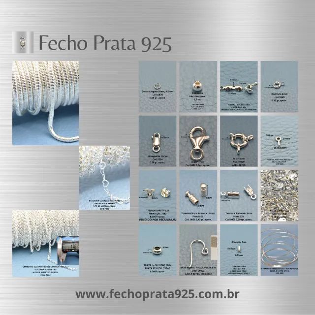 Terminal Tips Prata 925 - Peças Montagem Prata 925 