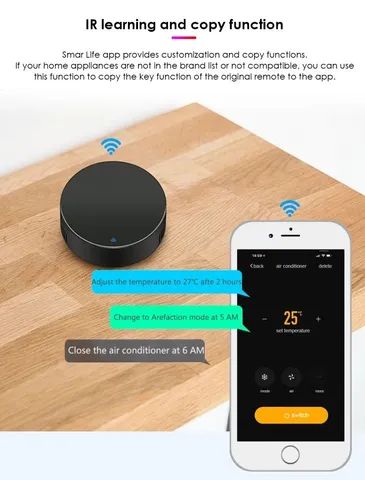 Controle Infravermelho Universal Tuya, Compatível com Alexa, Ar, TV - Foto 4