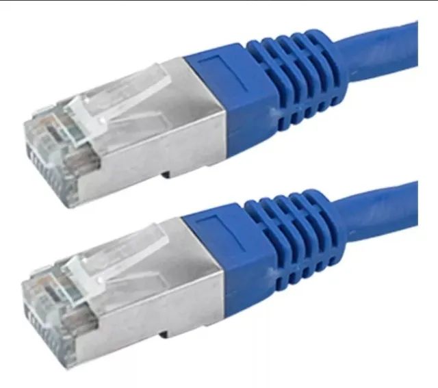 Cabo De Rede Patch Cord Cat6 Blindado Ftp 2m Azul 5+ - Foto 2