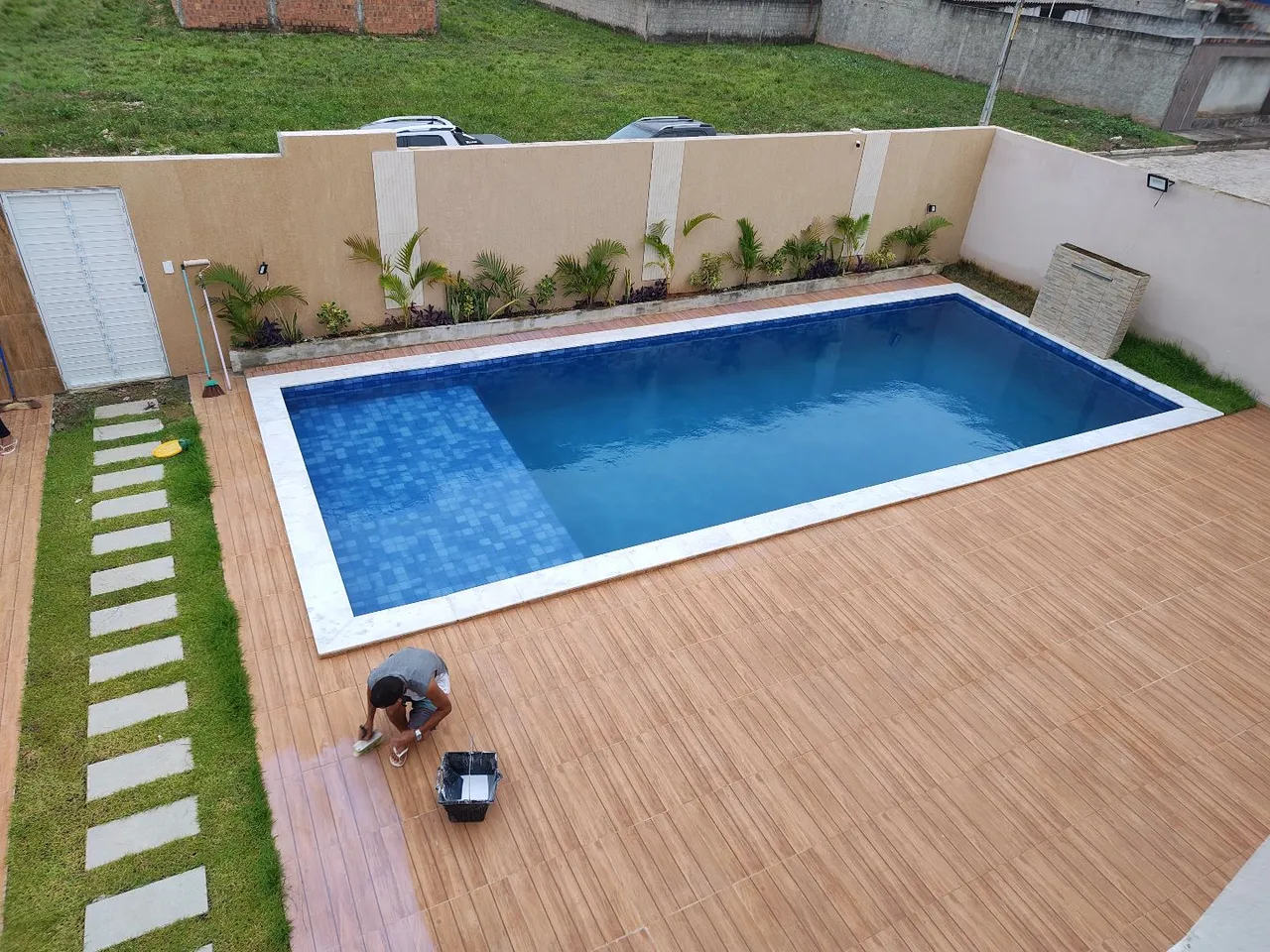 Casa com salão de festa e piscina Aparti de 500,00 reais o dia