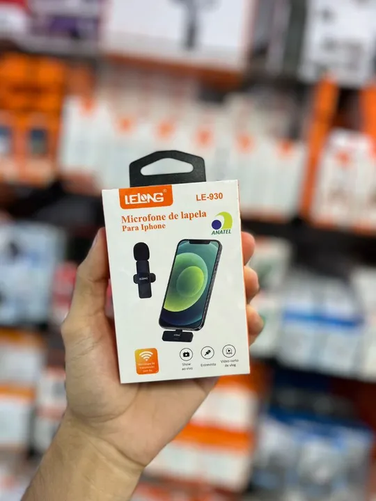 Microfone de Lapela IPhone e Tipo C lelong - ENTREGA A DOMICÍLIO