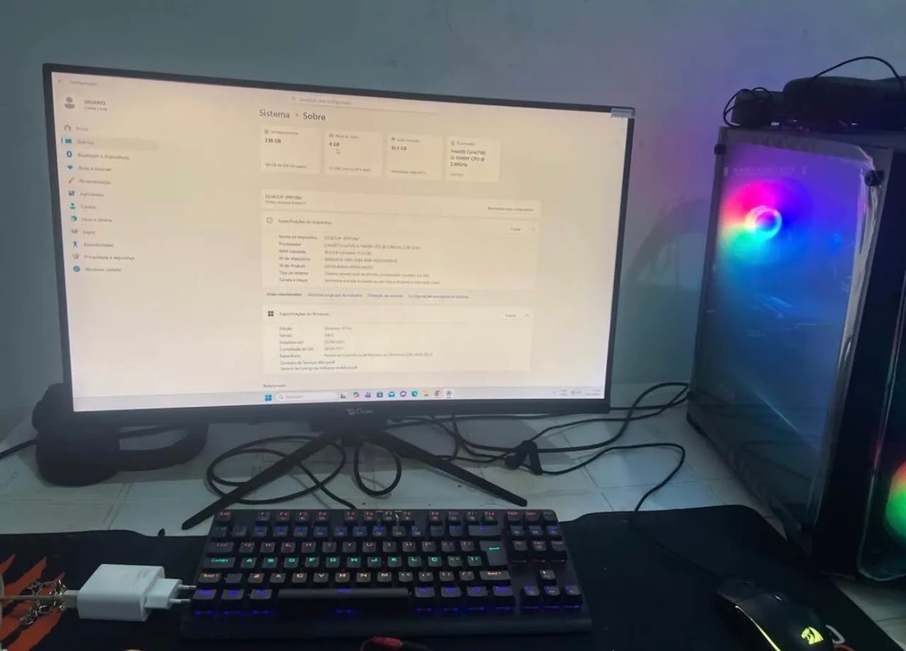 Core i5 + Rtx 4060 8 giga ssd nvmi 258 pc completo  - Foto 3