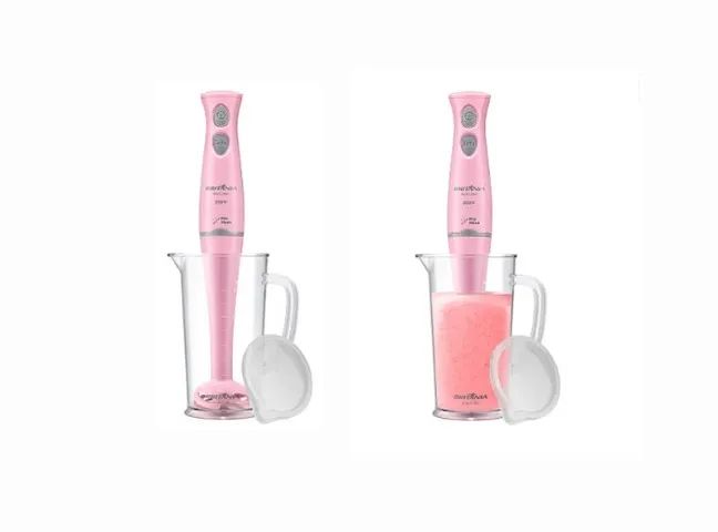 Mixer Britânia Rosa, Copo Com Alça e Tampa, 350W 127v  