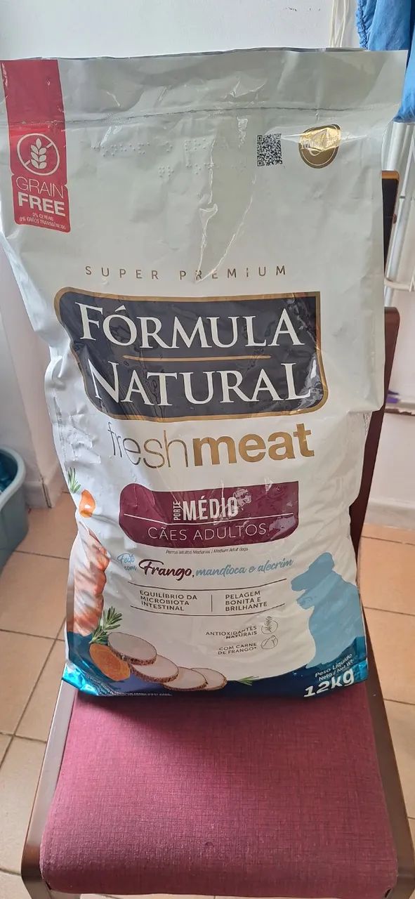 Ração Fórmula Natural para cães médios - saco de 12kg