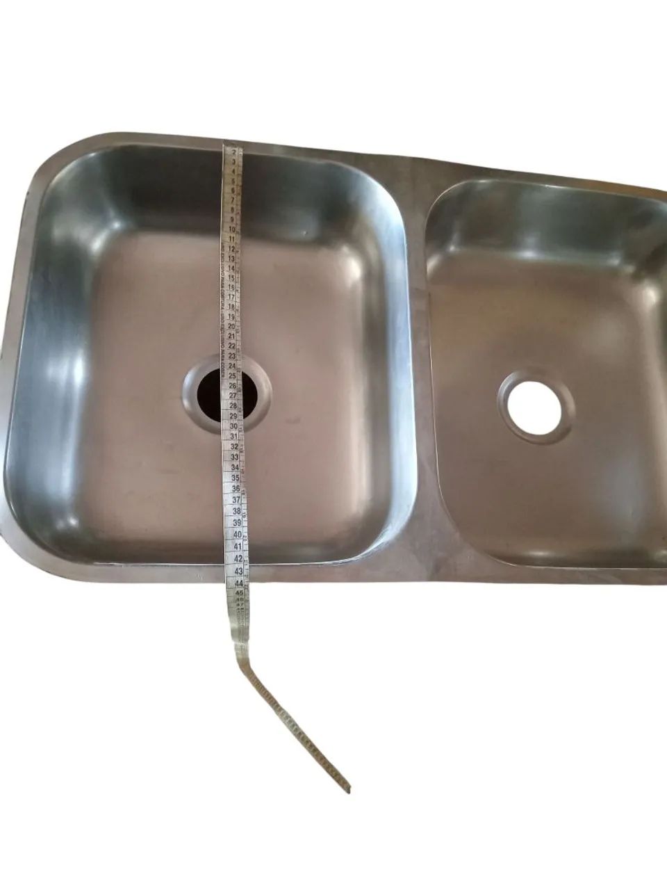 cuba de pia dupla aço inox 74x43 - Foto 2