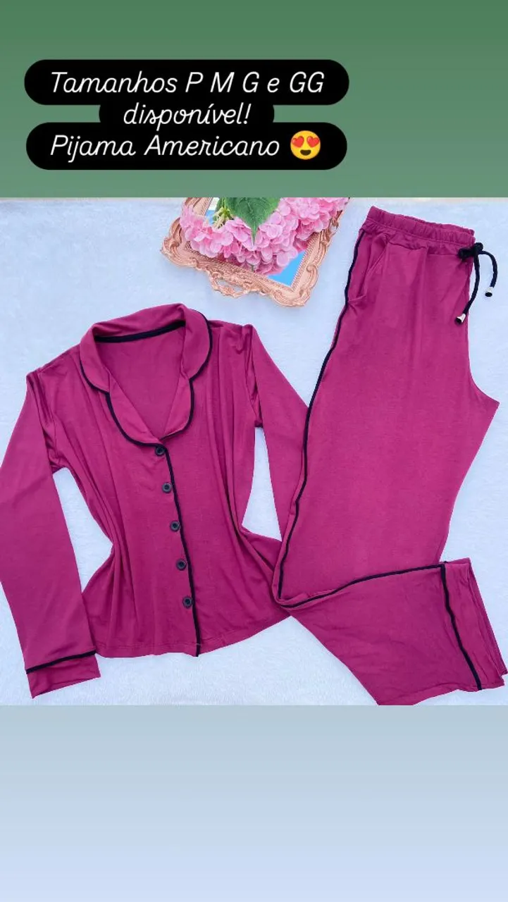 Pijama Americano Feminino - Disponível M/G