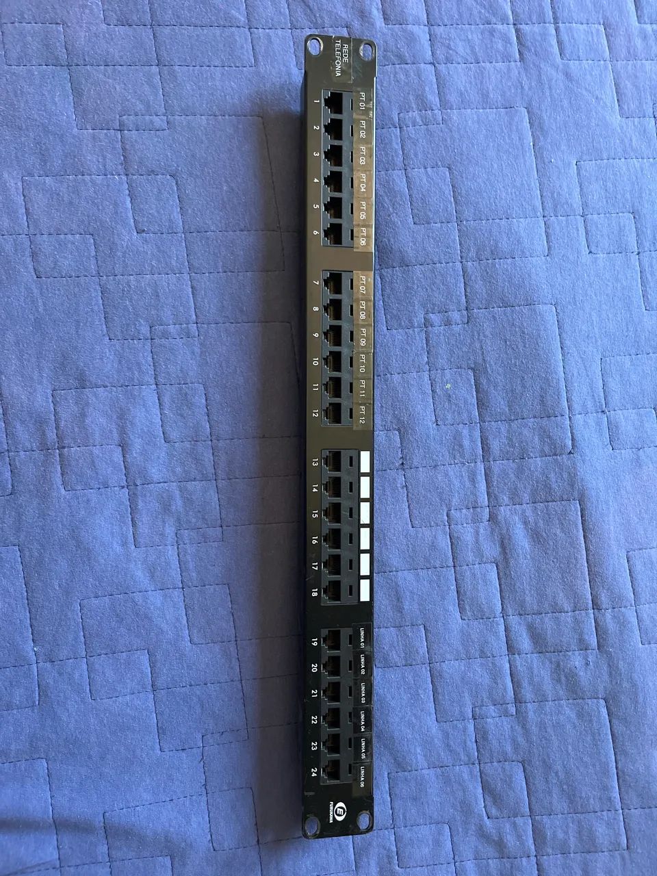 Patch panel telefonia e internet 24 portas cat 5e - Foto 3