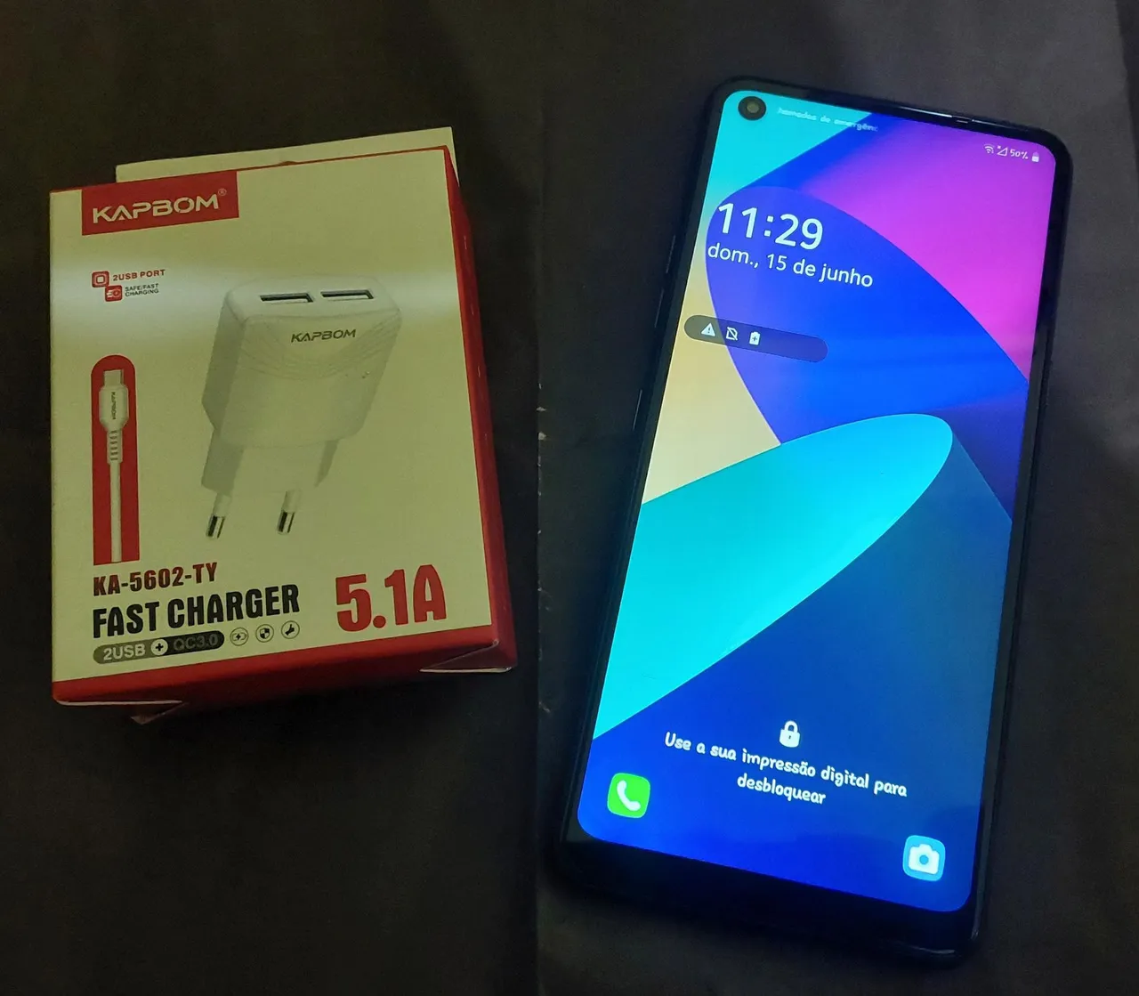 LG K51S 64gb, acompanha Carregador!