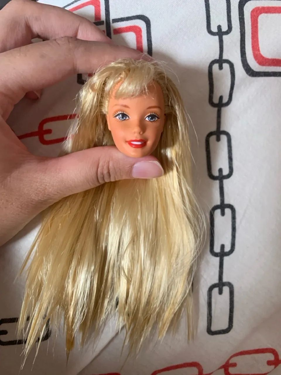 Cabeça de Boneca Barbie Play soccer 1998