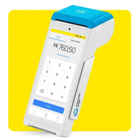 Máquina de cartão Mercado Pago usada