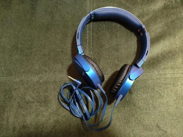 fone de ouvido sony mdr-xb550 azul - Foto 2