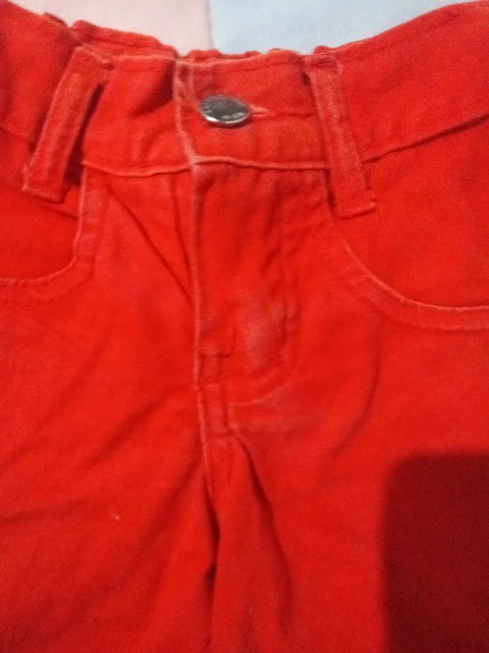 Short jeans Vermelho para Bebê - Foto 2