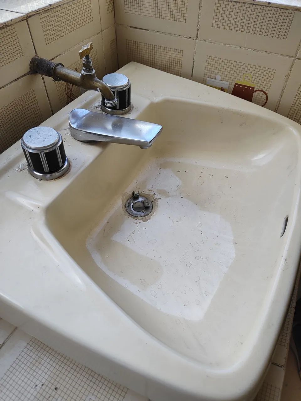 Cuba de cerâmica com coluna e sanitário para banheiro - Foto 3