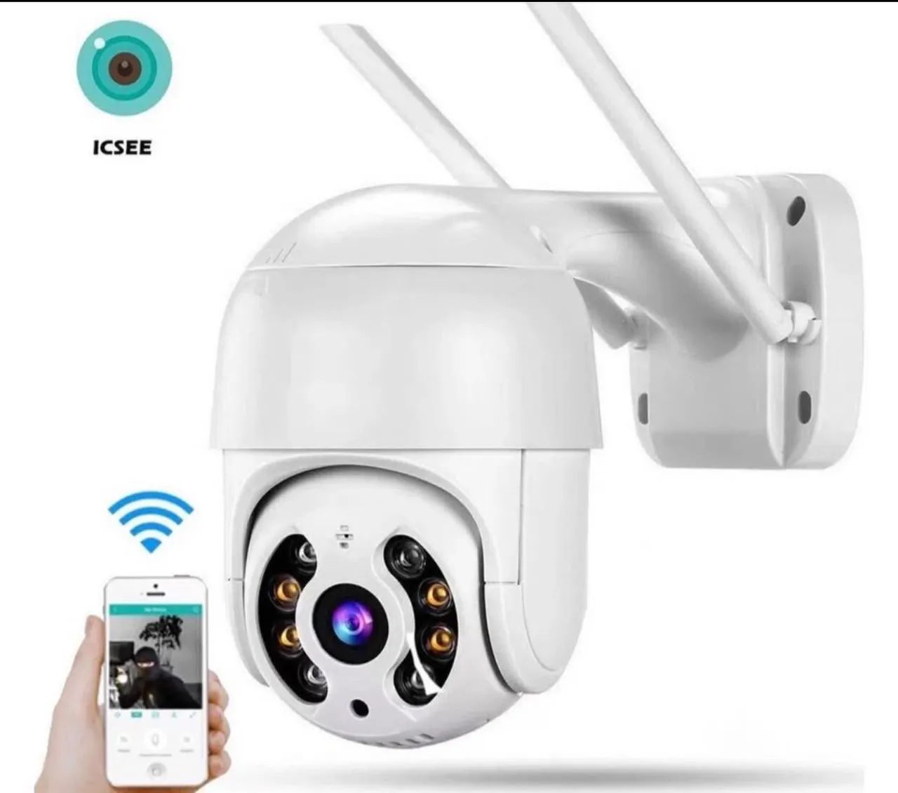 Câmera Speed Dome Ip Wifi Sistema Icsee Infravermelho Sd