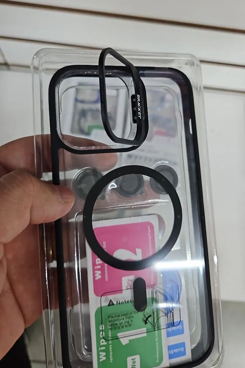 Capa de iphone com MagSafe e suporte. - Foto 2