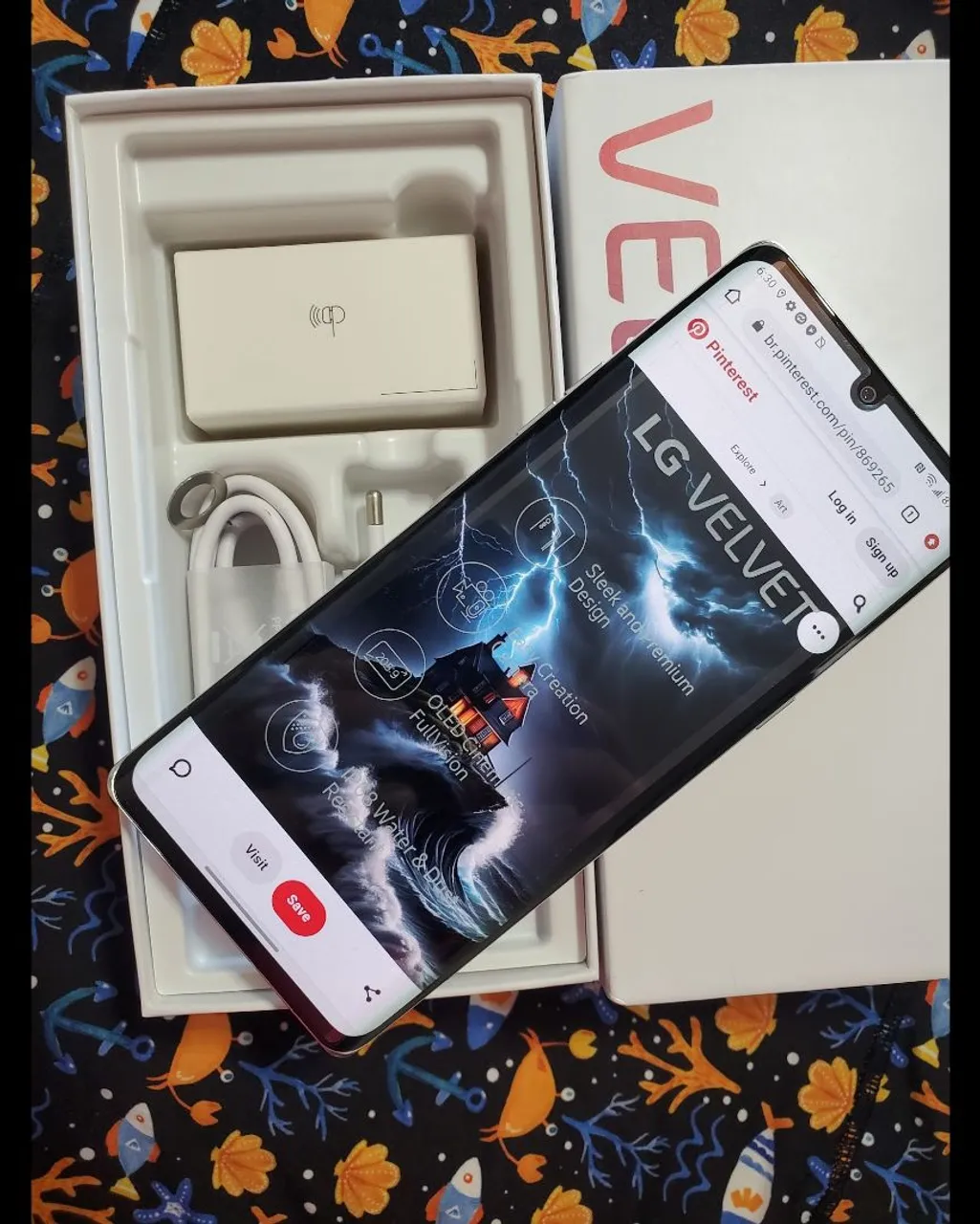 Celular Smartphone Android LG Velvet Usado Mas Bom Estado Na Caixa