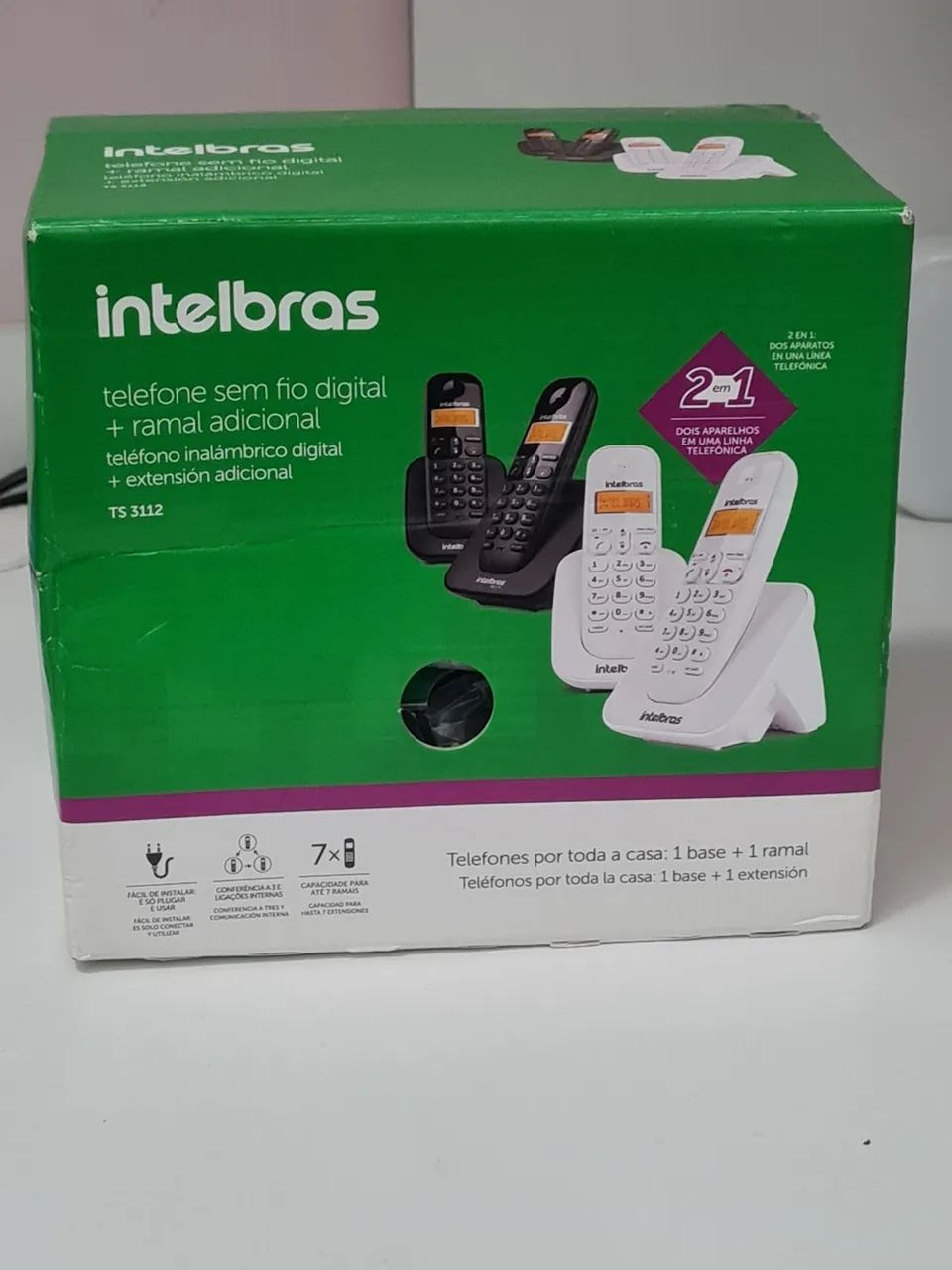 Par de Telefones Fixos Sem Fio Intelbras - Foto 4