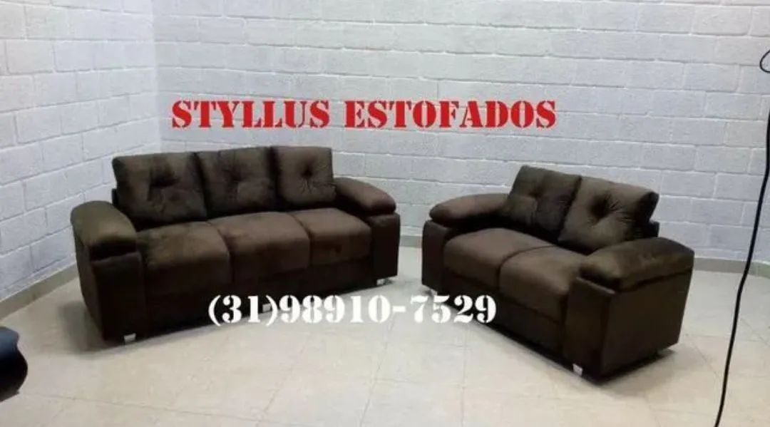 Conjunto de 2 e 3 lugares novo - Foto 3